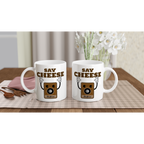 Say Cheese, Retro Camera - White 11oz Ceramic Mug White 11oz Mug Globally Fulfilled Retro Tech