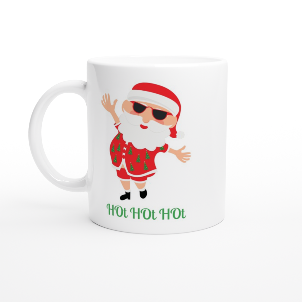 HOt HOt HOt - White 11oz Ceramic Mug White 11oz Ceramic Mug Christmas Mug Globally Fulfilled