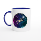 Spaceman - White 11oz Ceramic Mug with Colour Inside ceramic blue Colour 11oz Mug Globally Fulfilled Space