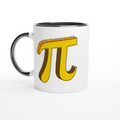 Pi White 11oz Ceramic Mug with Colour Inside ceramic black Colour 11oz Mug Globally Fulfilled Maths Science