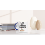 Just One More Chapter - White 11oz Ceramic Mug with Colour Inside Colour 11oz Mug Globally Fulfilled Reading