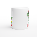 Dinosaur Christmas - White 11oz Ceramic Mug Christmas Mug Globally Fulfilled