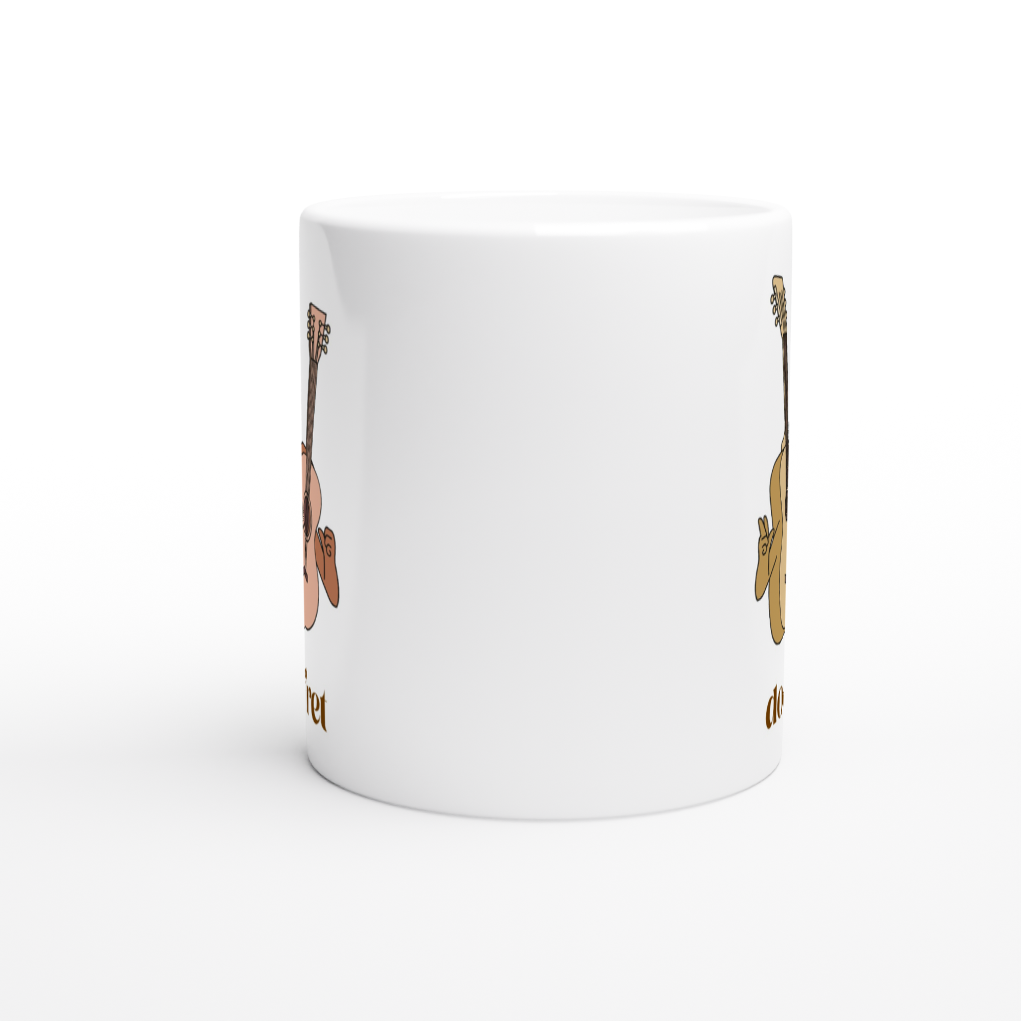 Don't Fret - White 11oz Ceramic Mug White 11oz Mug Globally Fulfilled Music