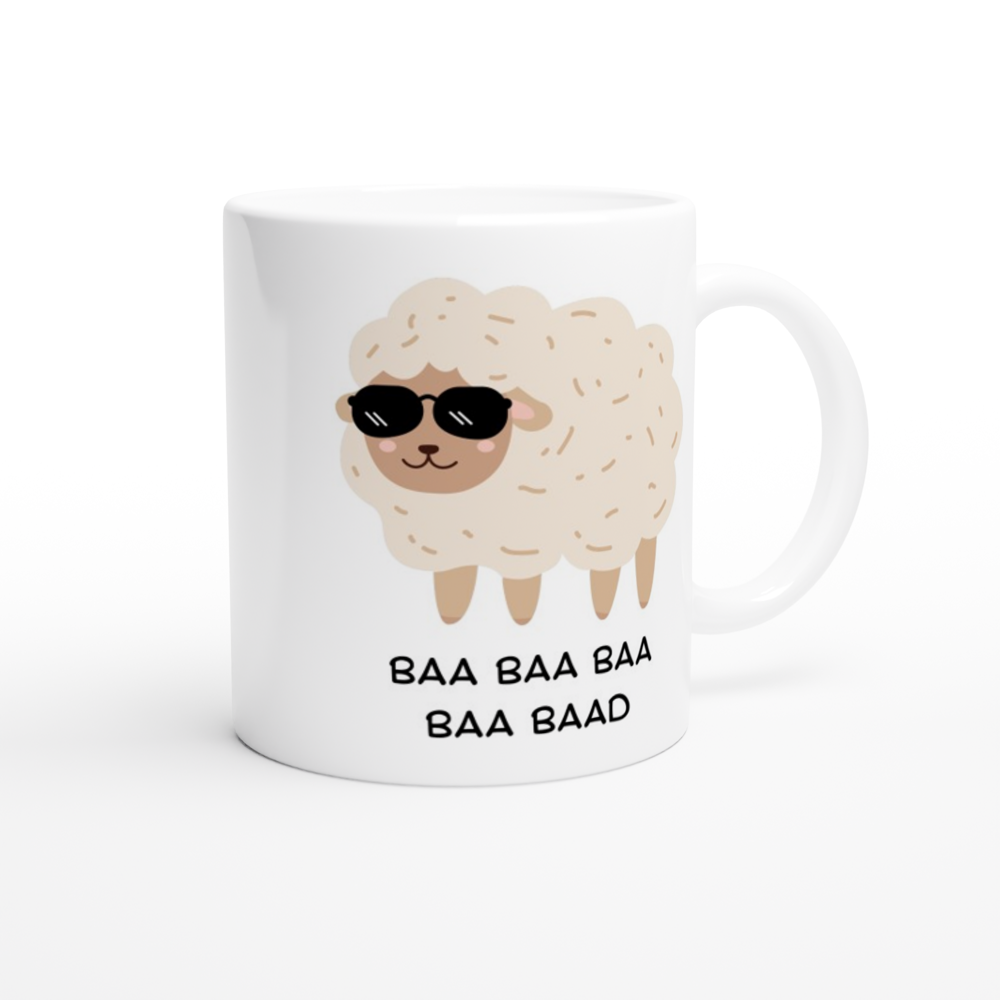 Baa Baa Baa Baa Baad - White 11oz Ceramic Mug White 11oz Mug animal Globally Fulfilled