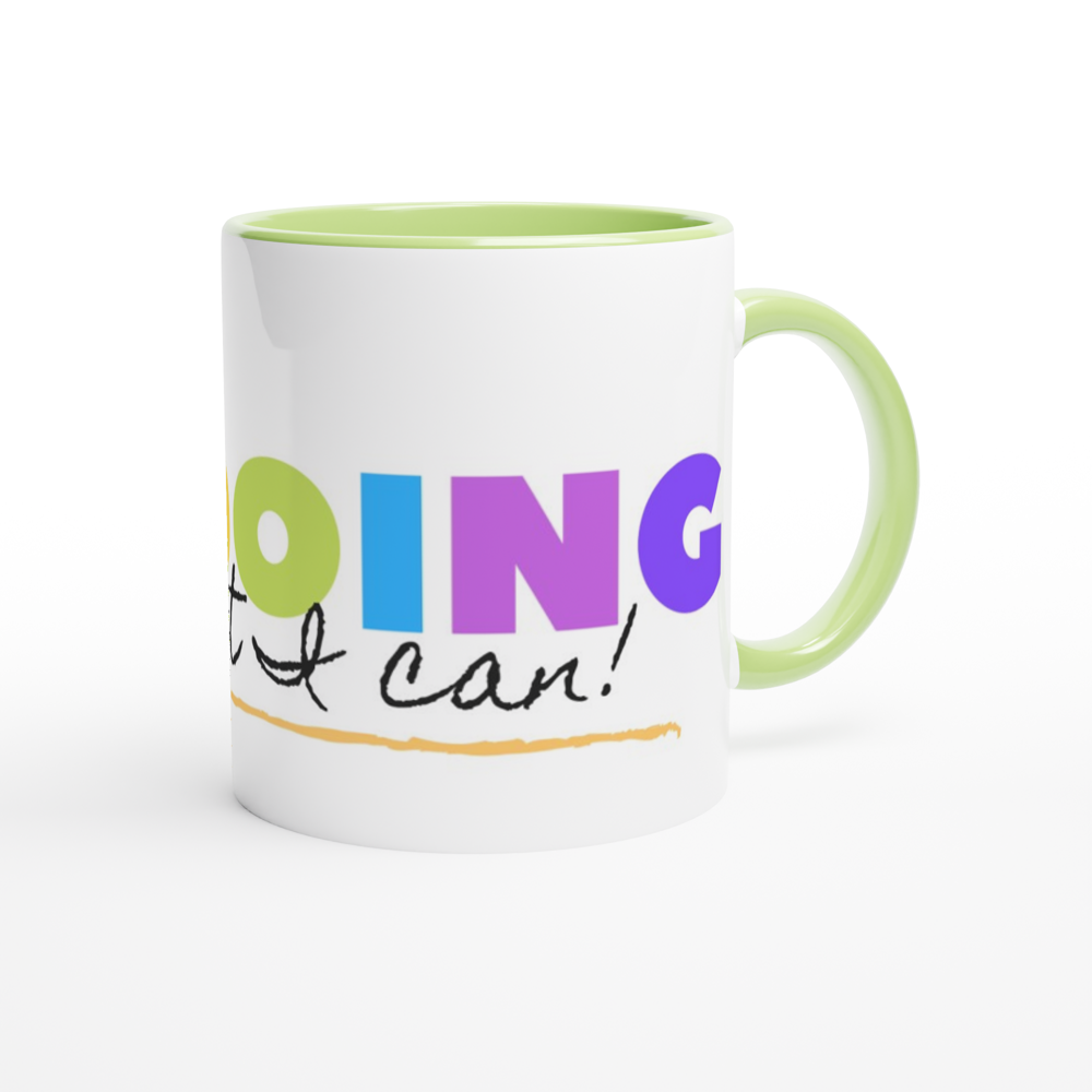 I'm Doing The Best I Can - White 11oz Ceramic Mug with Colour Inside ceramic green Colour 11oz Mug Globally Fulfilled Motivation