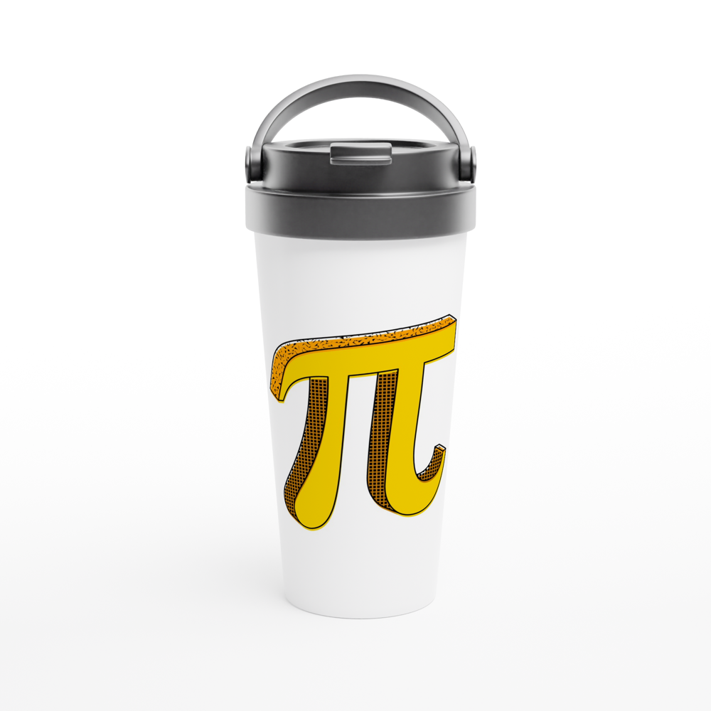 Pi - White 15oz Stainless Steel Travel Mug Travel Mug Globally Fulfilled Maths Science