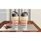 Retro - White 15oz Stainless Steel Travel Mug Travel Mug Globally Fulfilled Retro