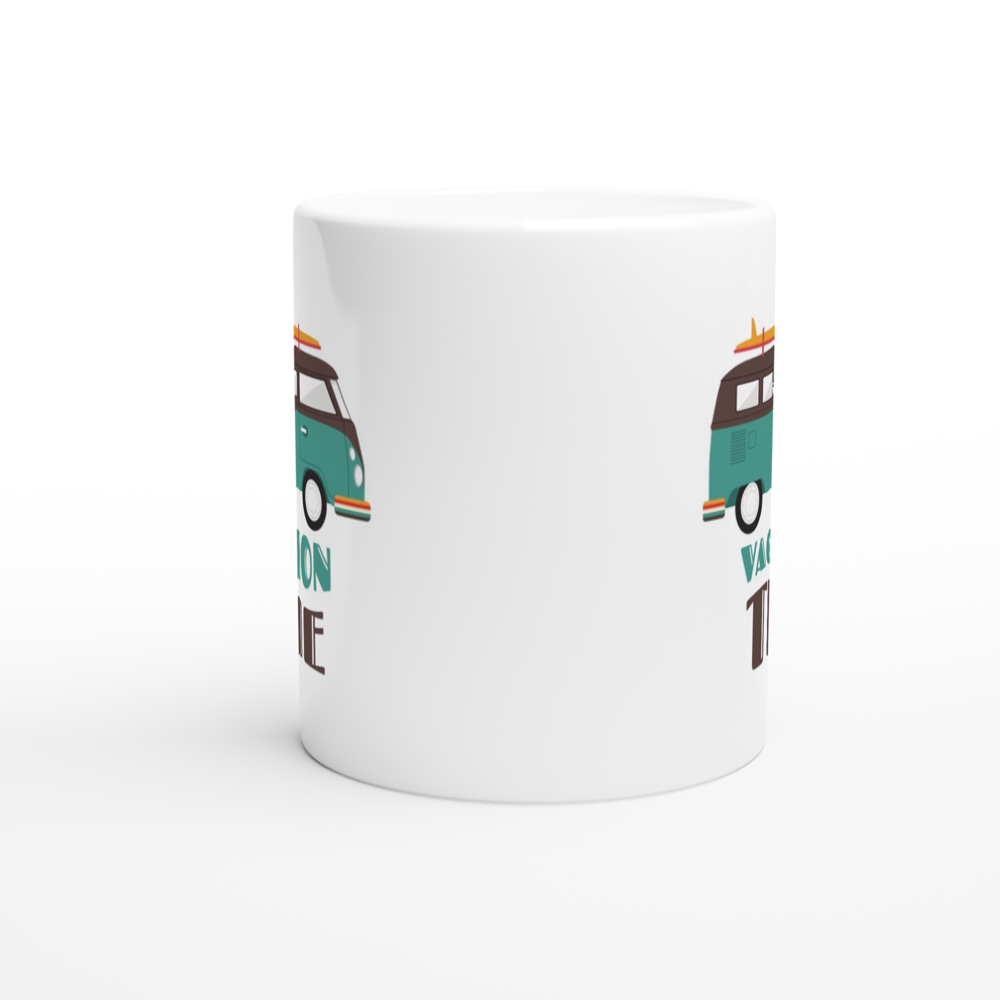 Vacation Time - White 11oz Ceramic Mug White 11oz Mug Globally Fulfilled Summer
