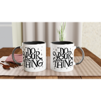 Do Your Own Thing - White 11oz Ceramic Mug with Colour Inside Colour 11oz Mug Globally Fulfilled Magic