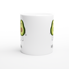 Avocuddles, Holy Guacamole - White 11oz Ceramic Mug White 11oz Mug Globally Fulfilled Outside Australia