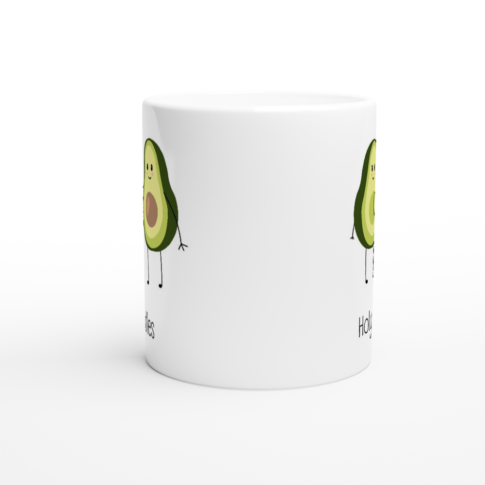 Avocuddles, Holy Guacamole - White 11oz Ceramic Mug White 11oz Mug Globally Fulfilled Outside Australia