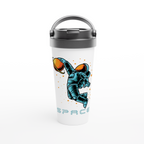 Astronaut Basketball - White 15oz Stainless Steel Travel Mug Travel Mug Globally Fulfilled Space