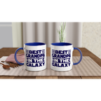 Best Grandpa In The Galaxy - White 11oz Ceramic Mug with Colour Inside Colour 11oz Mug Dad Globally Fulfilled
