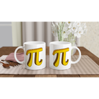 Pi - White 11oz Ceramic Mug White 11oz Mug Globally Fulfilled Maths Science