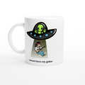 Guitarist Alien Abduction - White 11oz Ceramic Mug Default Title White 11oz Mug Globally Fulfilled Music Sci Fi