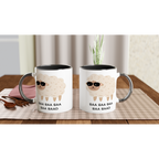 Baa Baa Baa Baa Baad - White 11oz Ceramic Mug with Colour Inside Colour 11oz Mug animal Globally Fulfilled