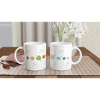 Solar System Planets - White 11oz Ceramic Mug White 11oz Ceramic Mug White 11oz Mug Globally Fulfilled Space