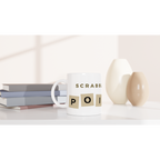 Scrabbling For Points - White 11oz Ceramic Mug White 11oz Mug Games Globally Fulfilled