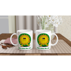 Here Comes The Sun - White 11oz Ceramic Mug White 11oz Mug Globally Fulfilled Positivity Summer