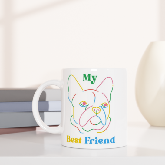 My Best Friend, Dog - White 11oz Ceramic Mug White 11oz Mug animal Globally Fulfilled