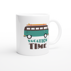 Vacation Time - White 11oz Ceramic Mug White 11oz Mug Globally Fulfilled Summer