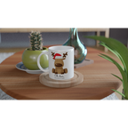 Oh Deer, Christmas Is Here - White 11oz Ceramic Mug Christmas Mug Globally Fulfilled