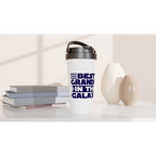 Best Grandpa In The Galaxy - White 15oz Stainless Steel Travel Mug Travel Mug Dad Globally Fulfilled