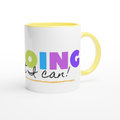 I'm Doing The Best I Can White 11oz Ceramic Mug with Colour Inside ceramic yellow Colour 11oz Mug Globally Fulfilled Motivation