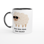 Baa Baa Baa Baa Baad - White 11oz Ceramic Mug with Colour Inside Colour 11oz Mug animal Globally Fulfilled