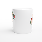 Sandy Claus - White 11oz Ceramic Mug Christmas Mug Globally Fulfilled