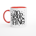 Do Your Own Thing - White 11oz Ceramic Mug with Colour Inside ceramic red Colour 11oz Mug Globally Fulfilled Magic