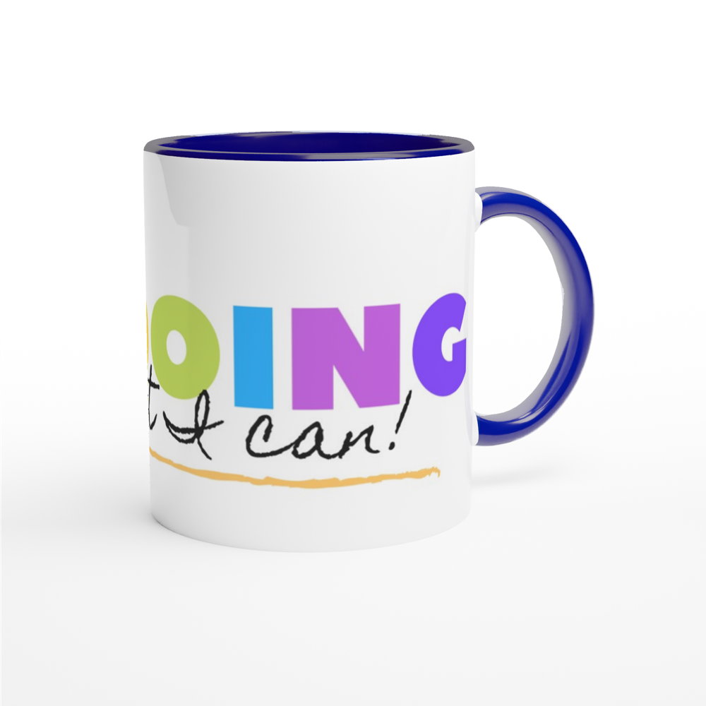 I'm Doing The Best I Can - White 11oz Ceramic Mug with Colour Inside ceramic blue Colour 11oz Mug Globally Fulfilled Motivation