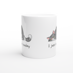 Cat, I Just Can't Today - White 11oz Ceramic Mug White 11oz Mug animal Globally Fulfilled