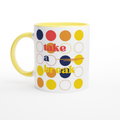 Take A Break White 11oz Ceramic Mug with Colour Inside ceramic yellow Colour 11oz Mug Globally Fulfilled