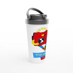 The View From The 90's - White 15oz Stainless Steel Travel Mug Travel Mug Globally Fulfilled Retro