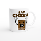 Say Cheese, Retro Camera - White 11oz Ceramic Mug White 11oz Mug Globally Fulfilled Retro Tech