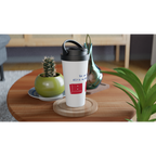 You Are The Key To My Happiness - White 15oz Stainless Steel Travel Mug Travel Mug Globally Fulfilled Tech