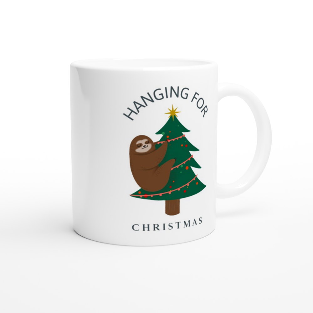 Hanging For Christmas - White 11oz Ceramic Mug Christmas Mug Globally Fulfilled