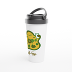 Cell-fie - White 15oz Stainless Steel Travel Mug Travel Mug Globally Fulfilled Science