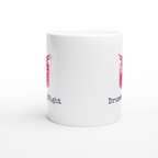 Drummer By Night - White 11oz Ceramic Mug White 11oz Mug Globally Fulfilled Music