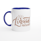 Liquid Patience - White 11oz Ceramic Mug with Colour Inside ceramic blue Colour 11oz Mug Coffee Globally Fulfilled
