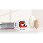 Santa Car - White 11oz Ceramic Mug Christmas Mug Globally Fulfilled