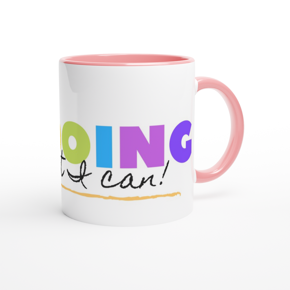 I'm Doing The Best I Can - White 11oz Ceramic Mug with Colour Inside ceramic pink Colour 11oz Mug Globally Fulfilled Motivation