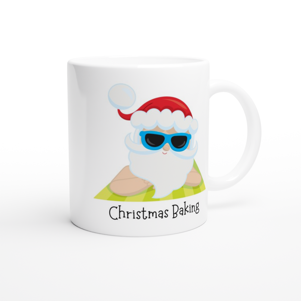 Christmas Baking - White 11oz Ceramic Mug Christmas Mug Globally Fulfilled