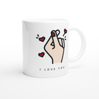 I Love You White 11oz Ceramic Mug White 11oz Mug Globally Fulfilled Love