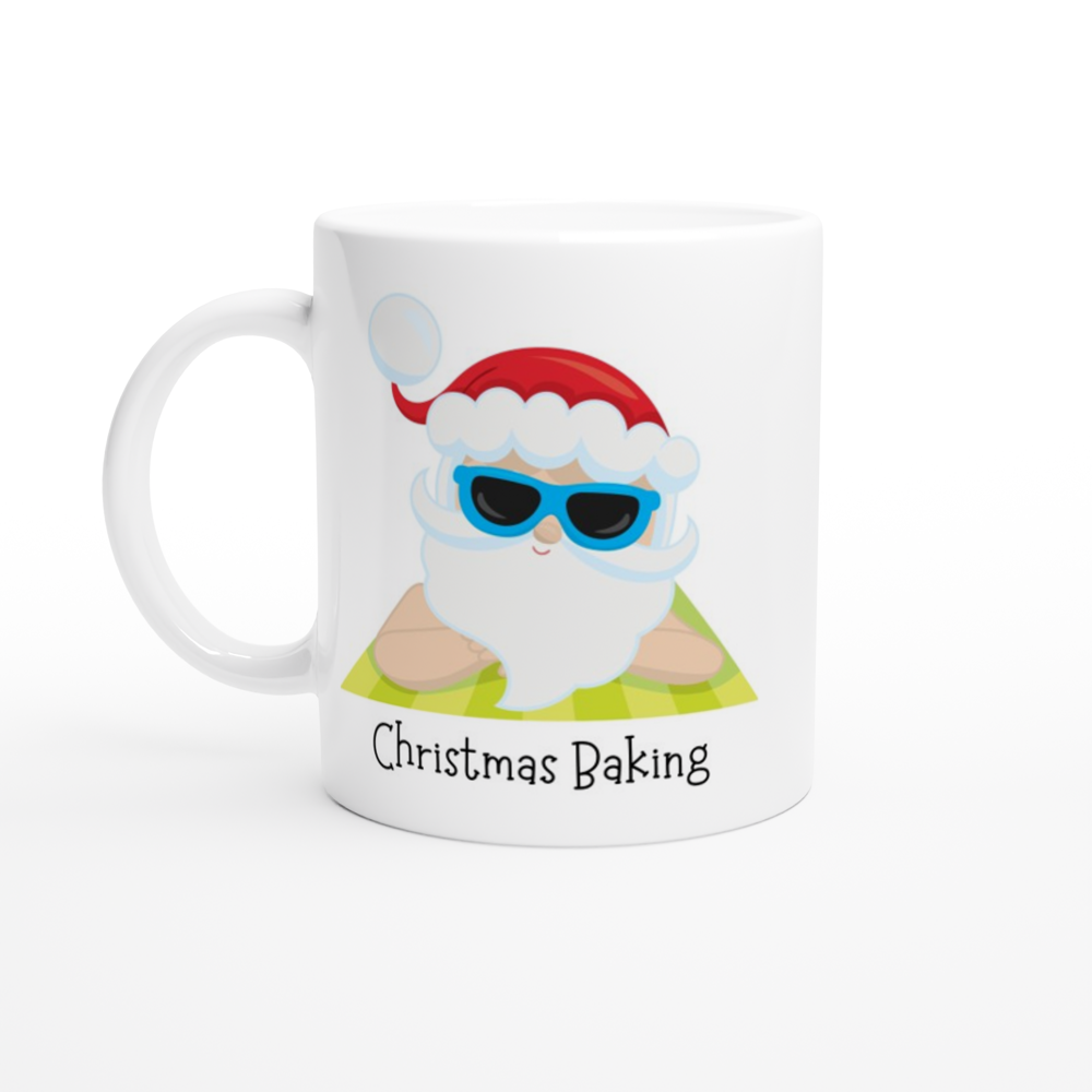 Christmas Baking - White 11oz Ceramic Mug Christmas Mug Globally Fulfilled