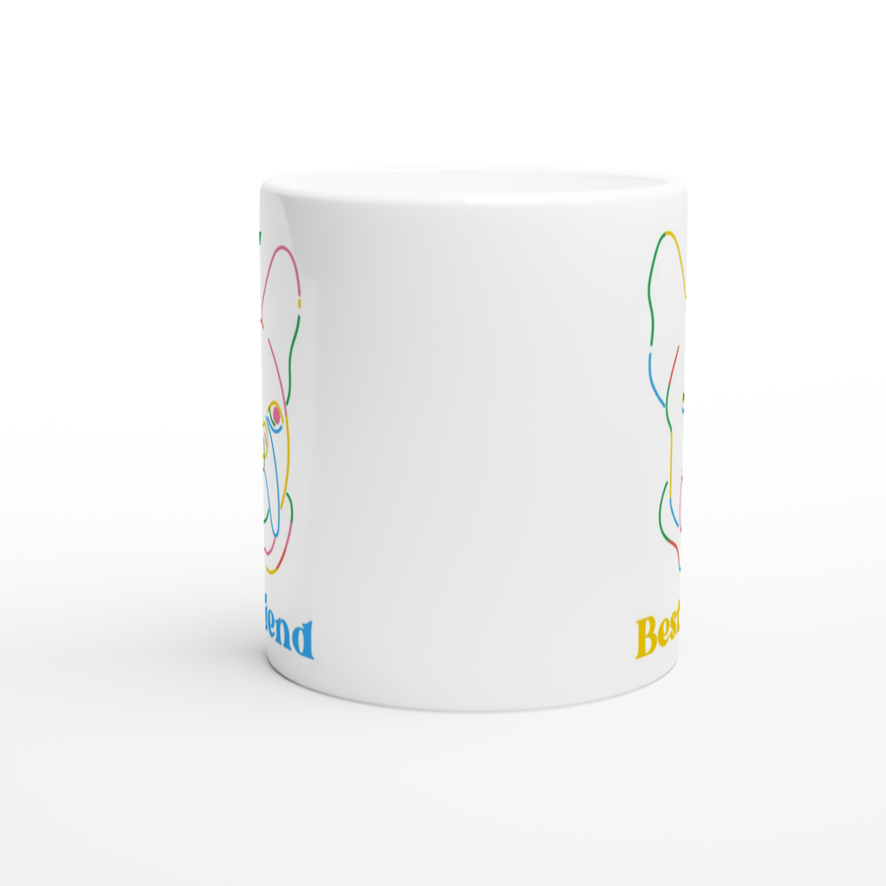 My Best Friend, Dog - White 11oz Ceramic Mug White 11oz Mug animal Globally Fulfilled