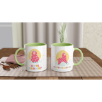 Hate Drama? No Probllama - White 11oz Ceramic Mug with Colour Inside Colour 11oz Mug animal Globally Fulfilled