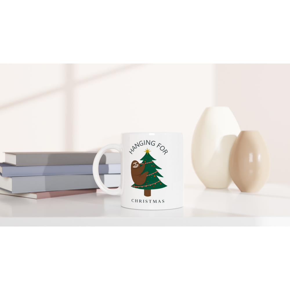Hanging For Christmas - White 11oz Ceramic Mug Christmas Mug Globally Fulfilled