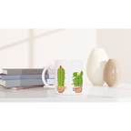 Merry Cactus - White 11oz Ceramic Mug Christmas Mug Globally Fulfilled